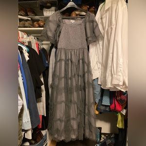 Gray Floor-length Dress